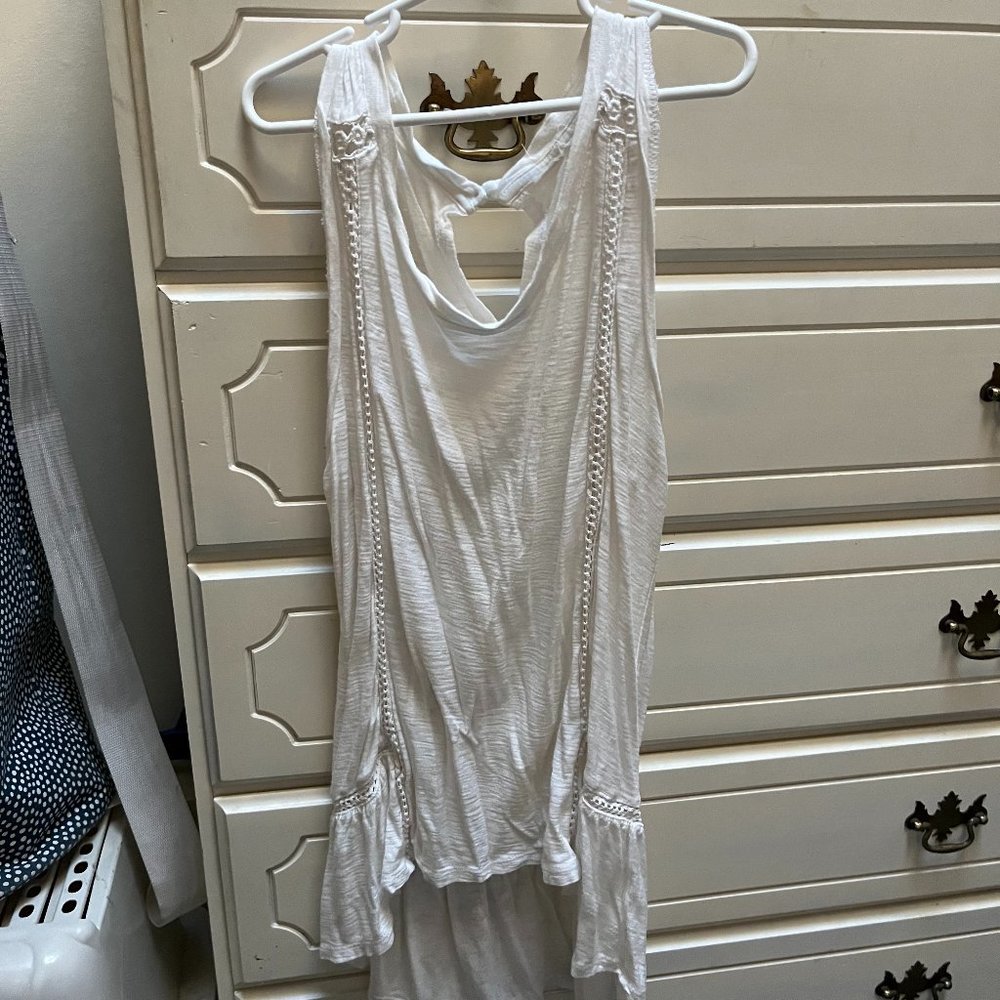 White Long Tank Top